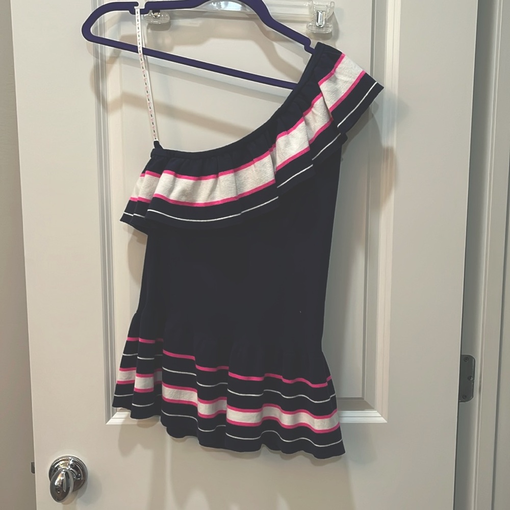 Lilly Pulitzer One Shoulder Peplum Sweater